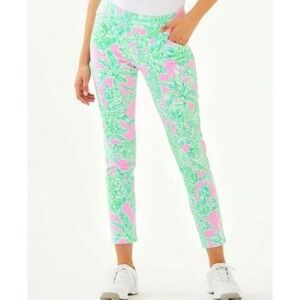 Lilly Pulitzer Luxletic Corso Pant Size 6‎  Mandevilla Baby Pink Sand Paradise